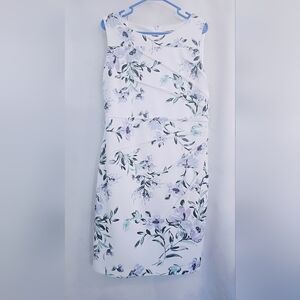Calvin Klein White Floral Midi Dress